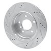 E-Line Drilled & Slotted Silver Brake Rotor, 1995-2002 BMW, Position: Rear Left - image 2
