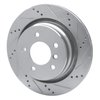 E-Line Drilled & Slotted Silver Brake Rotor, 1995-2002 BMW, Position: Rear Left - image 3