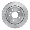 E-Line Drilled & Slotted Silver Brake Rotor, 1995-2002 BMW, Position: Rear Right - image 3