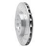 E-Line Drilled & Slotted Silver Brake Rotor, 1995-2002 BMW, Position: Left Front - image 1