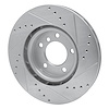E-Line Drilled & Slotted Silver Brake Rotor, 1995-2002 BMW, Position: Right Front - image 1