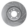 E-Line Drilled & Slotted Silver Brake Rotor, 1995-2002 BMW, Position: Right Front - image 2