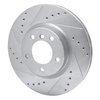 E-Line Drilled & Slotted Silver Brake Rotor, 1995-2002 BMW, Position: Right Front - image 4