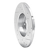 E-Line Drilled & Slotted Silver Brake Rotor, 1995-1998 BMW, Position: Front Left - image 1