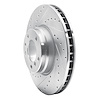 E-Line Drilled & Slotted Silver Brake Rotor, 1995-2001 BMW, Position: Front Left - image 1