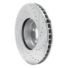 E-Line Drilled & Slotted Silver Brake Rotor, 1995-2001 BMW, Position: Front Left - image 3