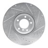 E-Line Drilled & Slotted Silver Brake Rotor, 1995-2001 BMW, Position: Front Left - image 4