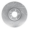 E-Line Drilled & Slotted Silver Brake Rotor, 1995-2001 BMW, Position: Front Right - image 4