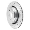 E-Line Drilled & Slotted Silver Brake Rotor, 1995-2003 BMW, Position: Rear Left - image 2