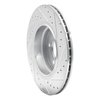 E-Line Drilled & Slotted Silver Brake Rotor, 1995-2003 BMW, Position: Rear Left - image 3
