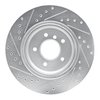 E-Line Drilled & Slotted Silver Brake Rotor, 1995-2003 BMW, Position: Rear Right - image 3