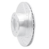 E-Line Drilled & Slotted Silver Brake Rotor, 1996-2003 BMW, Position: Front Right - image 1