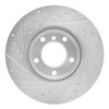 E-Line Drilled & Slotted Silver Brake Rotor, 1996-2003 BMW, Position: Front Right - image 3