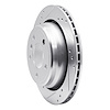 E-Line Drilled & Slotted Silver Brake Rotor, 1996-2003 BMW, Position: Rear Left - image 1
