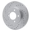E-Line Drilled & Slotted Silver Brake Rotor, 1999-2008 BMW, Position: Front Left - image 3