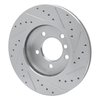 E-Line Drilled & Slotted Silver Brake Rotor, 1999-2008 BMW, Position: Front Left - image 4