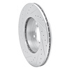 E-Line Drilled & Slotted Silver Brake Rotor, 1999-2008 BMW, Position: Front Right - image 1