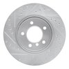 E-Line Drilled & Slotted Silver Brake Rotor, 1999-2008 BMW, Position: Front Right - image 2