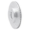 E-Line Drilled & Slotted Silver Brake Rotor, 1999-2008 BMW, Position: Front Right - image 3