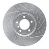 E-Line Drilled & Slotted Silver Brake Rotor, 2001-2008 BMW, Position: Front Left - image 4