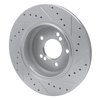 E-Line Drilled & Slotted Silver Brake Rotor, 2000-2006 BMW, Position: Rear Left - image 4