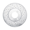 E-Line Drilled & Slotted Silver Brake Rotor, 2000-2003 BMW, Position: Front Right - image 1