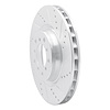 E-Line Drilled & Slotted Silver Brake Rotor, 2001-2006 BMW, Position: Left Front - image 1