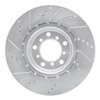 E-Line Drilled & Slotted Silver Brake Rotor, 2001-2006 BMW, Position: Left Front - image 3