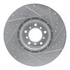 E-Line Drilled & Slotted Silver Brake Rotor, 2000-2003 BMW, Position: Right Front - image 3