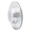 E-Line Drilled & Slotted Silver Brake Rotor, 2002-2008 BMW, Position: Front Left - image 2