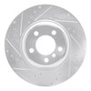 E-Line Drilled & Slotted Silver Brake Rotor, 2002-2008 BMW, Position: Front Left - image 3