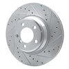 E-Line Drilled & Slotted Silver Brake Rotor, 2002-2008 BMW, Position: Front Right - image 3