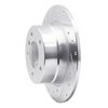 E-Line Drilled & Slotted Silver Brake Rotor, 2003-2006 BMW, Position: Rear Left - image 3