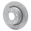 E-Line Drilled & Slotted Silver Brake Rotor, 2003-2008 BMW, Position: Rear Left - image 3