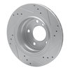 E-Line Drilled & Slotted Silver Brake Rotor, 2003-2008 BMW, Position: Rear Left - image 4