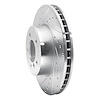 E-Line Drilled & Slotted Silver Brake Rotor, 2004-2010 BMW, Position: Front Left - image 1