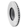 E-Line Drilled & Slotted Silver Brake Rotor, 2004-2010 BMW, Position: Front Left - image 2
