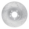 E-Line Drilled & Slotted Silver Brake Rotor, 2004-2010 BMW, Position: Front Left - image 3