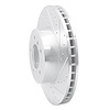 E-Line Drilled & Slotted Silver Brake Rotor, 2004-2010 BMW, Position: Front Right - image 1