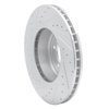 E-Line Drilled & Slotted Silver Brake Rotor, 2004-2010 BMW, Position: Front Right - image 4
