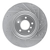 E-Line Drilled & Slotted Silver Brake Rotor, 2004-2010 BMW, Position: Rear Left - image 1