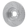 E-Line Drilled & Slotted Silver Brake Rotor, 2004-2010 BMW, Position: Rear Left - image 2