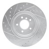 E-Line Drilled & Slotted Silver Brake Rotor, 2004-2010 BMW, Position: Rear Right - image 3