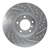 E-Line Drilled & Slotted Silver Brake Rotor, 2004-2010 BMW, Position: Front Left - image 1