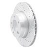 E-Line Drilled & Slotted Silver Brake Rotor, 2004-2010 BMW, Position: Front Right - image 3