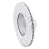 E-Line Drilled & Slotted Silver Brake Rotor, 2004-2010 BMW, Position: Front Right - image 4