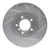 E-Line Drilled & Slotted Silver Brake Rotor, 2006-2013 BMW, Position: Front Left - image 2