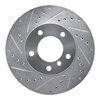E-Line Drilled & Slotted Silver Brake Rotor, 2006-2013 BMW, Position: Front Left - image 3