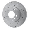 E-Line Drilled & Slotted Silver Brake Rotor, 2006-2013 BMW, Position: Front Left - image 4