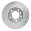 E-Line Drilled & Slotted Silver Brake Rotor, 2006-2013 BMW, Position: Front Right - image 3